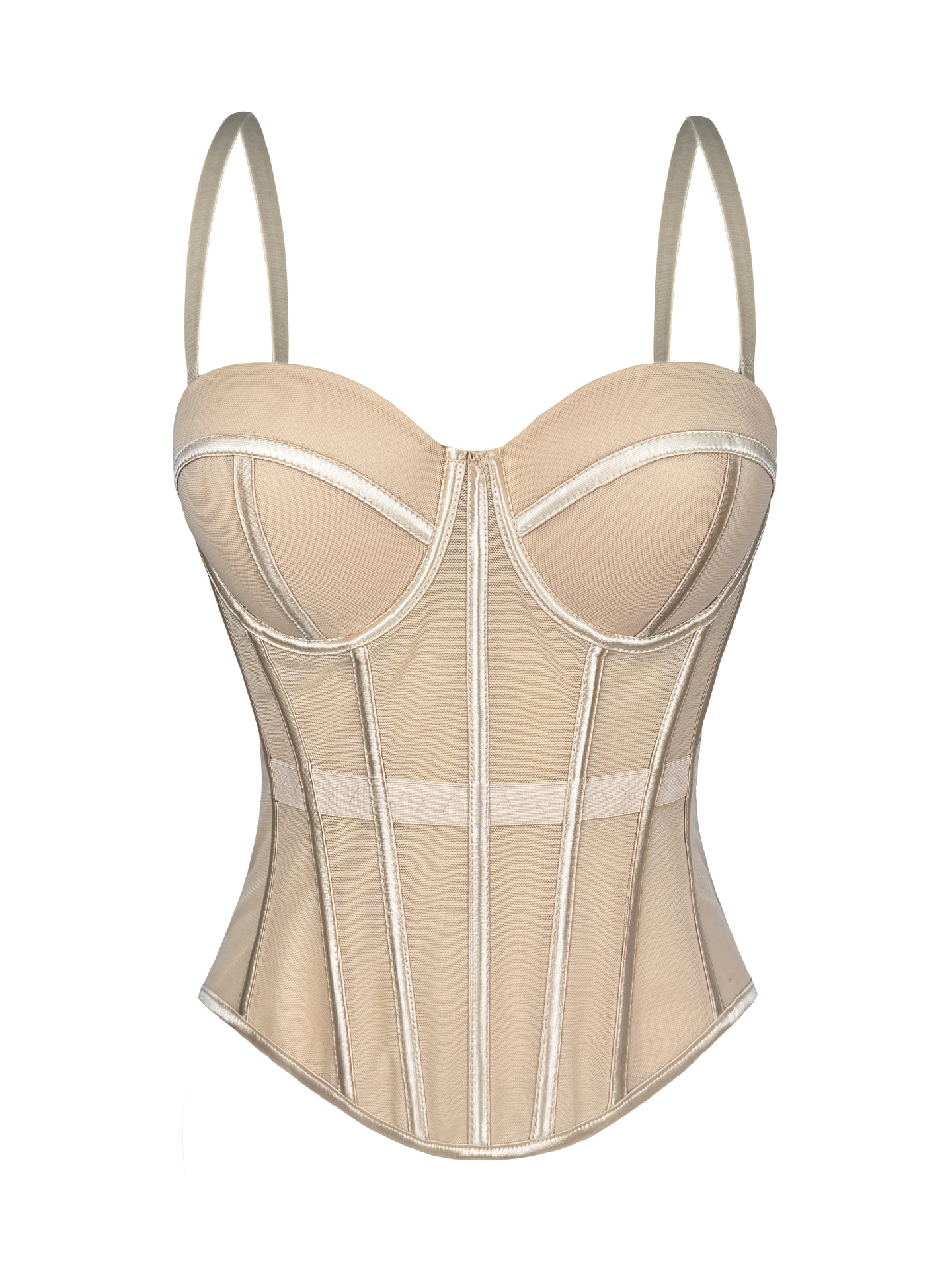 Elegant Burgundy Corset Top Sexy Mesh Fishbone Crop Top Fashion Short Camisole